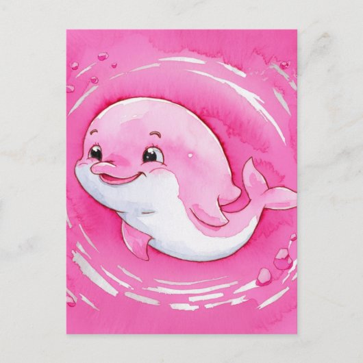 Baby Dolphin Briefkaart (Voorkant)