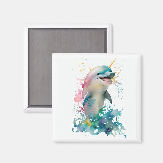 Baby Dolphin Magnet Magneet (Voorkant / Achterkant)