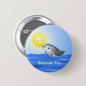 Baby Dolphin Ronde Button 5,7 Cm (Voorkant /achterkant)