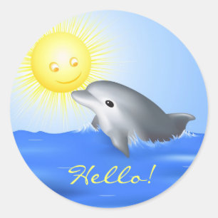 Baby Dolphin Ronde Sticker