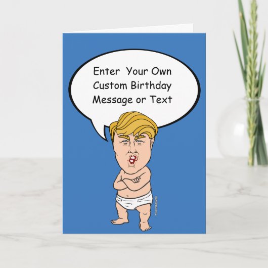 Baby Donald Trump carte d'anniversaire - Customise (Devant)