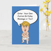 Baby Donald Trump carte d'anniversaire - Customise (Fleur jaune)