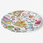 Baby Doodle Modern Hand Sketch Paper Bord (Gekanteld)