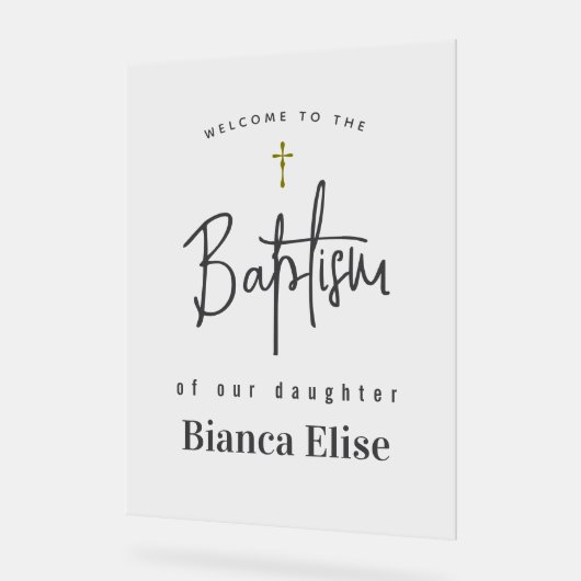 Baby Doop Acryl Welkom Teken Acryl Bord (Hoek)