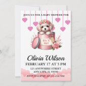 Baby douche uitnodigingen, Puppy thema uitnodiging (Voorkant)