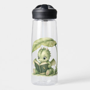 Baby Draak Leest Onder Blad Verhaalboek Kunst Waterfles
