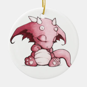 baby draak slapen keramisch ornament