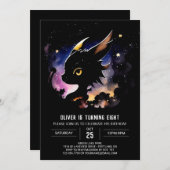 Baby Draak's Betoverde Verjaardag Kaart (Voorkant / Achterkant)