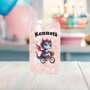 Baby Dragon Cycles in het voorjaar Blikvorm Glas