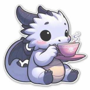 Baby Dragon drink thee Sticker