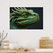 Baby Dragon Fantasy Art Poster (Keuken)