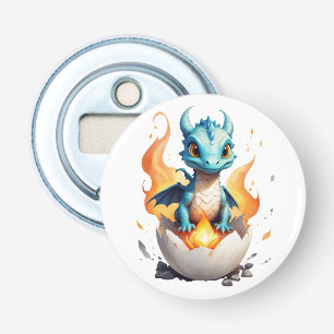 Baby Dragon Fire Egg Fantasy Button Flesopener