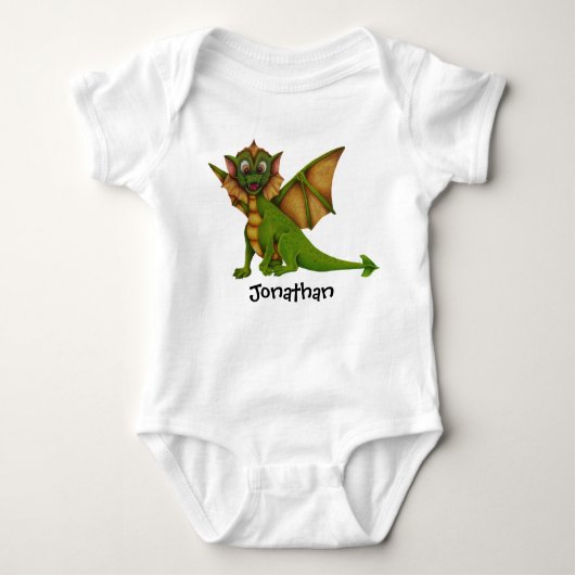 Baby Dragon gepersonaliseerd Romper (Voorkant)