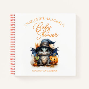 Baby Dragon Halloween Baby shower Livre d'invité