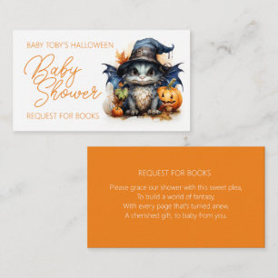 Baby Dragon Halloween Boek Aanvraag Baby shower Informatiekaartje
