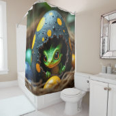 Baby Dragon Hatching Douchegordijn (In situ)