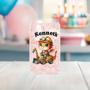 Baby Dragon in een bouwwagen! Blikvorm Glas