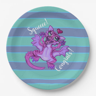 Baby Dragon Love Congrates Papieren Bordje
