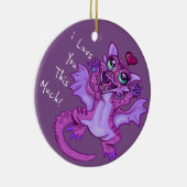 Baby Dragon Love Keramisch Ornament (Rechts)