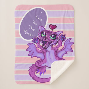 Baby Dragon Love Sherpa Deken