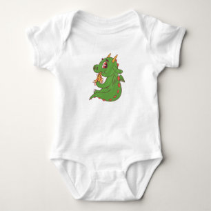 Baby Dragon Pizza Romper