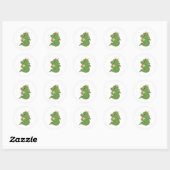 Baby Dragon Pizza Ronde Sticker (Vel)