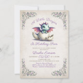 Baby Dragon Shower Kaart (Voorkant)