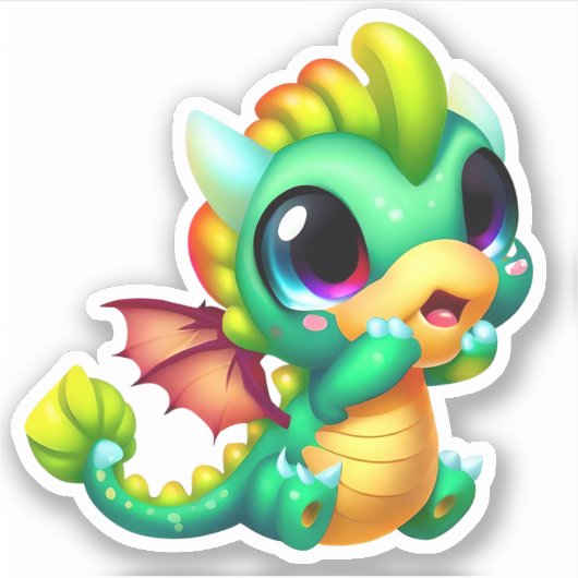 Baby Dragon sticker roepen (Voorkant)