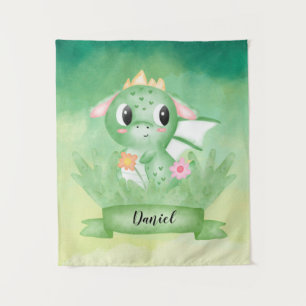 Baby Dragon Waterverf Tapestry Wandkleed