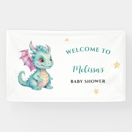 Baby Dragon Welkom Spandoek (Horizontaal)