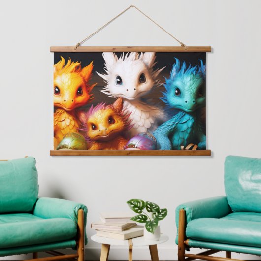 Baby Dragons Hangend Wandkleed (Woonkamer)