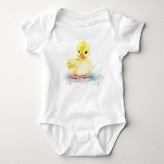 Baby Duck 2 Waterverf Romper (Voorkant)