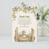 Baby Duck baby shower Bedankkaart (Staand voorkant)