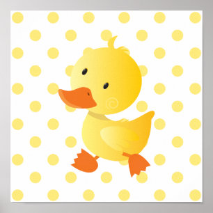 Baby Duck Cute Nursery Art Poster