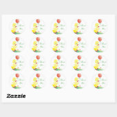 Baby Duck dank je Ronde Sticker (Vel)