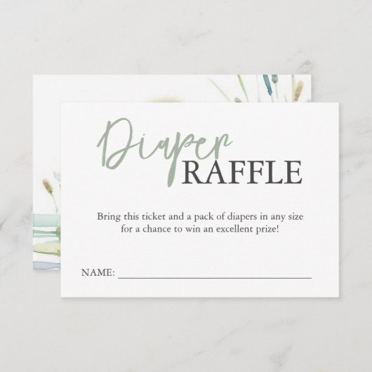Baby Duck Enclosure Kaarten Luier Raffle (Voorkant / Achterkant)