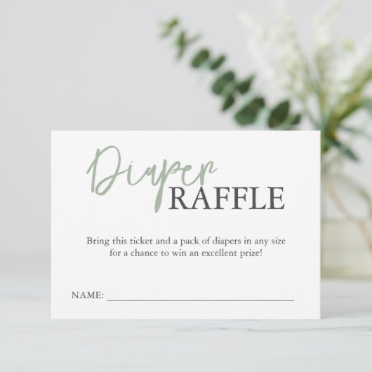 Baby Duck Enclosure Kaarten Luier Raffle (Staand voorkant)
