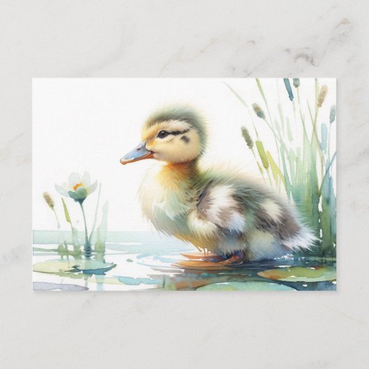 Baby Duck Enclosure Kaarten Luier Raffle (Achterkant)