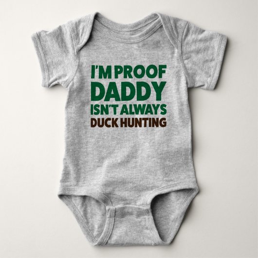 Baby Duck Hunting Jersey Bodysuit Shirt (Voorkant)