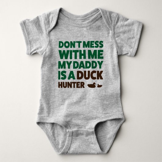 Baby Duck Hunting Jersey Bodysuit Shirt (Voorkant)