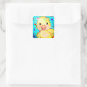 Baby Duck Vierkante Sticker (Tas)