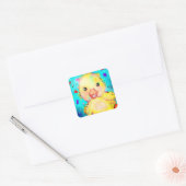 Baby Duck Vierkante Sticker (Envelop)