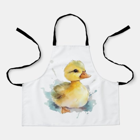 Baby Duck Waterverf All-Over Print Schort (Voorkant)