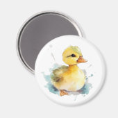 Baby Duck Waterverf Magnet Magneet (Voorkant / Achterkant)