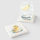 Baby Duck Waterverf Stone Onderzetter (Zijkant)