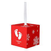 Baby echo nieuwe ouders kubus ornament (Achter hoekig)