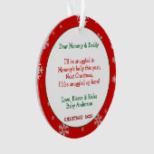 Baby echo nieuwe ouders ornament (voorkant)