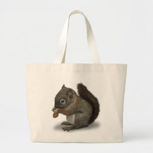 Baby eekhoorn grote tote bag