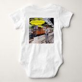 baby één stuk. Gelukkige Vaderdag. koe/dirigent Romper (Achterkant)