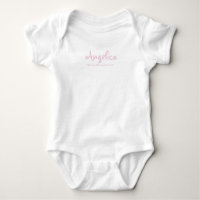 Baby één stuk wit carrosseriepak t-shirt